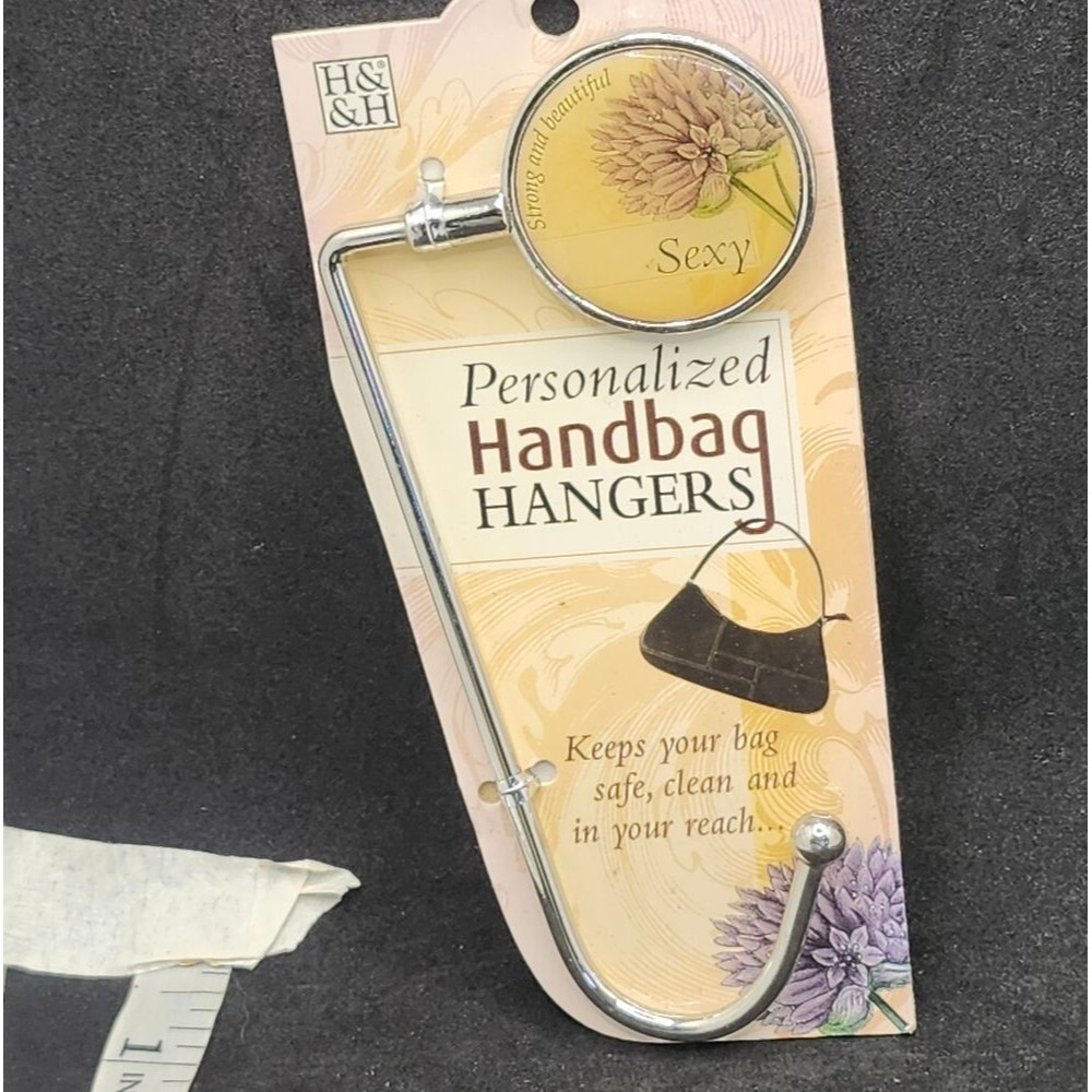 H&H “Sexy” Personalized Handbag Hanger – Floral Purse Hook – Fun Handbag Accesso